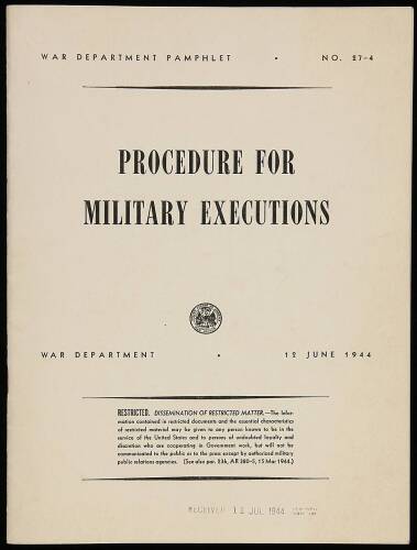 Procedure for Military Executions