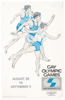 Gay Olympic Games 1982 poster [with] Gay Athletic Games program