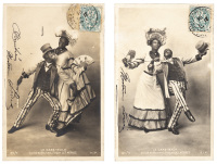 Le Cake-Walk: Dans&eacute; au Nouveau Cirque. Les Negres. Cards no. 144/3 & 144/6