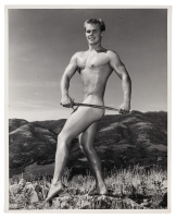 One photograph of model with sword