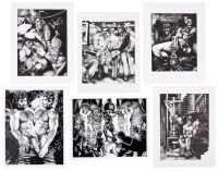 Seven prints by Rex [with] Rex Pornpack order form [and] transparency