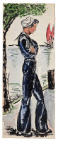 Sailor, watercolor