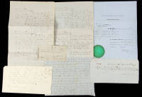 Lot of approx. 20 court paper and other letters and documents for Oregon Territory and early days of statehood