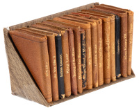 Fifteen Shakespeare Miniature Books in display