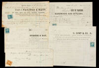 Lot of approximately 500 letters, billheads, receipts, bills, and miscellaneous paper items from the 1860's relating to Oregon merchant Henry W. Corbett and business-related activities