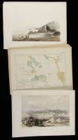 Lot of 10 color lithographed plates and color maps from the U.S. Pacific Railroad Surveys