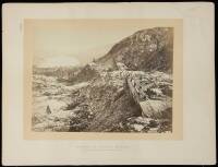 Summit of Sierra Nevada. Snow Sheds in foreground, Donner Lake in the distance, C.P.R.R.