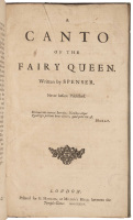 A Canto of the Fairy Queen. Written by Spenser. Never before Published.