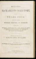 Mears' Sacramento Directory, for the Years 1863-4