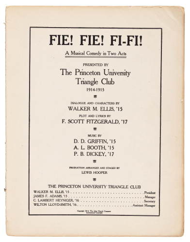 Fie! Fie! Fi-Fi!: A Musical Comedy in Two Acts