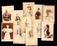 Thirty-two photographs of 19th century actors
