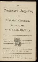 The Gentleman's Magazine, and Historical Chronicle. Volume XXIX. for the Year MDCCLIX