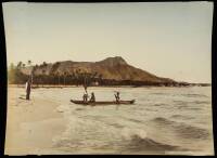 Tinted photograph of Waikiki Beach