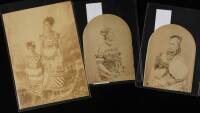 Lot of 3 photographs of 2 Samoan Princesses