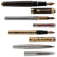 AURORA, CARTIER, PILOT, SHEAFFER: Lot of Four Fountain Pens