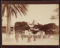 Photo of the Palace at Honolulu with King Kalakaua