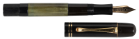 PELIKAN: No. 101 Fountain Pen, Striated Green Barrel Band