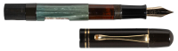 PELIKAN: No. 101 Fountain Pen, Striated Green * Rare Demonstrator