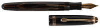 MONTBLANC: No. 244 G Grey-Green Tiger's-Eye Celluloid Piston-Filler Fountain Pen