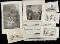 Lot of approx. 20 engraved prints