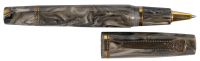 KRONE: Swirled Grey Resin Rollerball Pen