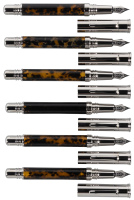 FERRARI DA VARESE: Spartacus Amber Lot of Six Fountain Pens