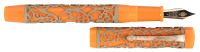 CONWAY STEWART: Chatsworth Sunset Orange and Sterling Silver Limited Edition Fountain Pen