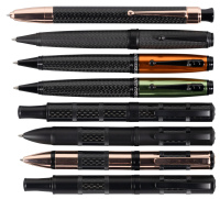 MONTEVERDE: Regatta Sport Rose Gold Ballpoint and Rollerball Pens * Invincia Deluxe Ballpoint Pens * Engage One-Touch Inkball Pens * Lot of 40