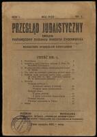 Przeglad Judaistyczny: organ poswiecony badaniu kwestii zydowskiej
