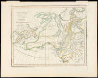 Carte G&eacute;n&eacute;rale des D&eacute;couvertes de l'Amiral de Fonte representant la grande probabilit&eacute; d'un Passage au Nord Ouest par Thomas Jefferys G&eacute;ographe du Roi &agrave; Londres 1768. Cette Carte &eacute;t&eacute; traduite par M. de Vaugondy et grav&eacute;e &agrave; Paris en 1772
