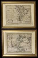 Kaartje van het Noorder-Deel van America [and] Kaartje van het Zuider-Deel van America