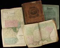 Lot of five 19th century school atlases