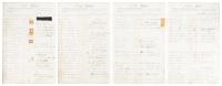 Eight dividend receipt forms of the Hudson River Railroad Company