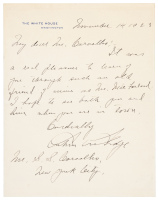 Autograph letter signed by Calvin Coolidge as President