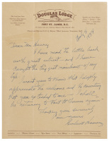 Autograph letter signed by Herbert Hoover