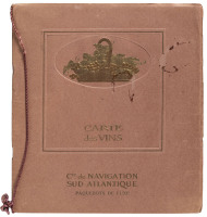 Carte des Vins - cruise ship wine list from the Compagnie de Navigation Sud-Atlantique / South Atlantic Navigation Company