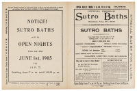 Official Program / Sutro Baths / Sunday, Aug. 20, 1905