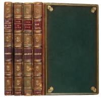 Four of Dickens' Christmas books in first edition, uniformly bound