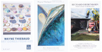 Three promotional posters for Wayne Thiebaud and Richard Diebenkorn exhibits