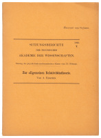Zur Allgemeinen Relativit&auml;tstheorie