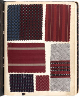 Silk swatch sample book from a mill in Lyon