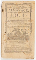 Isaiah Thomas, Junr's Massachusetts, Connecticut, Rhodeisland, New-Hampshire and Vermont Almanack, with Ephemeris, for the Year of our Lord 1804...