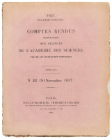 "Memoire sur la Fermentation Appellee Lactique" in: Comptes Rendus Hebdomadaires des Seances se L'Academie des Sciences, Tome XLV, No. 22