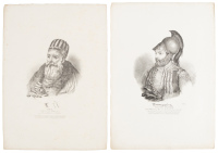 Twenty-two lithograph portraits of leaders in the Greek War of Independence