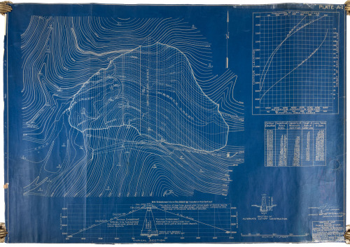 Five Blueprints of Early Depression Era Weber Dam Modifications