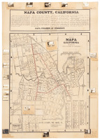 Map of Napa, California Distributed by Napa Chamber of Commerce