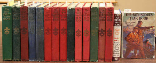 16 volumes of the Boy Scout Year Book