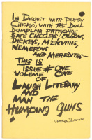 Laugh Literary and Man the Humping Guns - volume one, number one