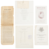 Five pieces of Zane Grey ephemera