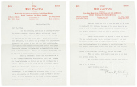 Signed, typescript letter from Carrie Sterling